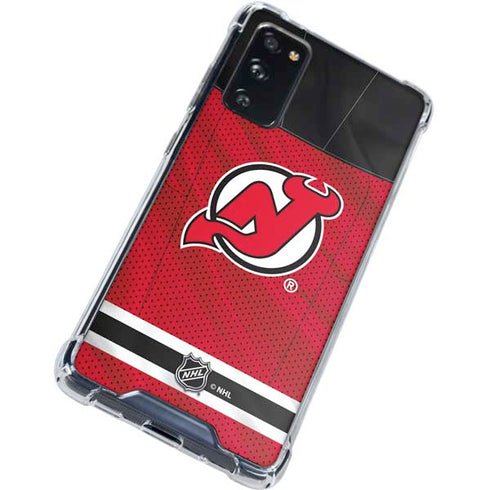 NHL New Jersey Devils Home Jersey Galaxy S20 FE Clear Case